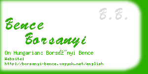 bence borsanyi business card